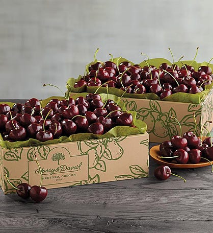 Two Boxes of Early Harvest Plump-Sweet Cherries